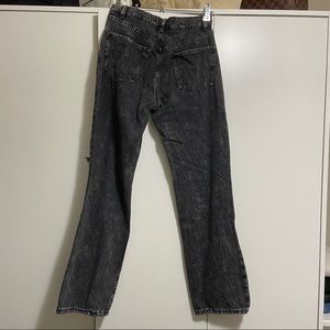 Distressed Washed Black 90s Boyfriend Jeans